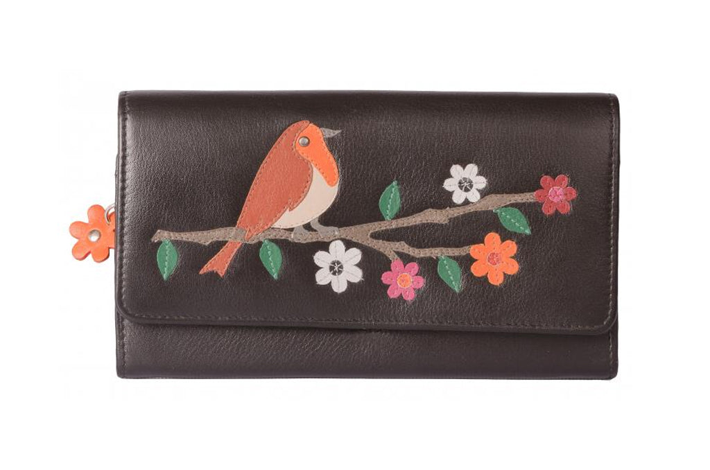 Robin Large Flap Over Purse - RFID – Leather & Suede