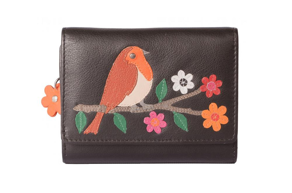 Robin Tri Fold Purse - RFID – Leather & Suede